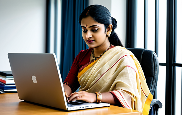 **

A professional Bengali woman, fully clothed in a traditional, modest sari, working on a laptop in a bright, modern office.  Clean background, safe for work, appropriate content, perfect anatomy, natural proportions, professional, high quality.

**